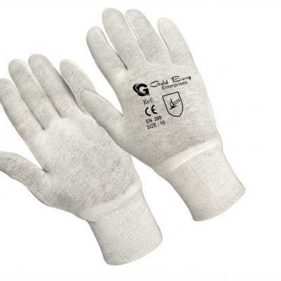 Pro-Grade Cotton Gloves - Bulk Pack Economy - inspection gloves manufactured by Gold Berg Enterprises, Sialkot Pakistan (wholesale / OEM)
