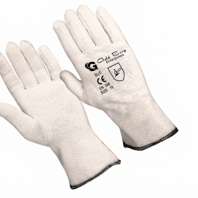 Industrial Cotton Gloves - Lint-Free Inspection Handling - inspection gloves manufactured by Gold Berg Enterprises, Sialkot Pakistan (wholesale / OEM)
