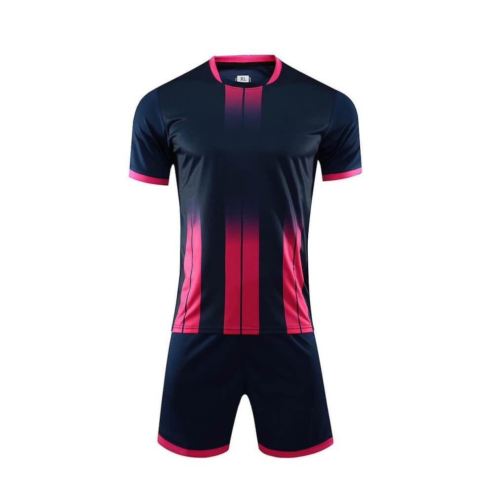 Custom Sublimation Navy Football Kit - Jersey & Shorts Team Set - sublimated teamwear manufactured by Gold Berg Enterprises, Sialkot Pakistan (wholesale / OEM)