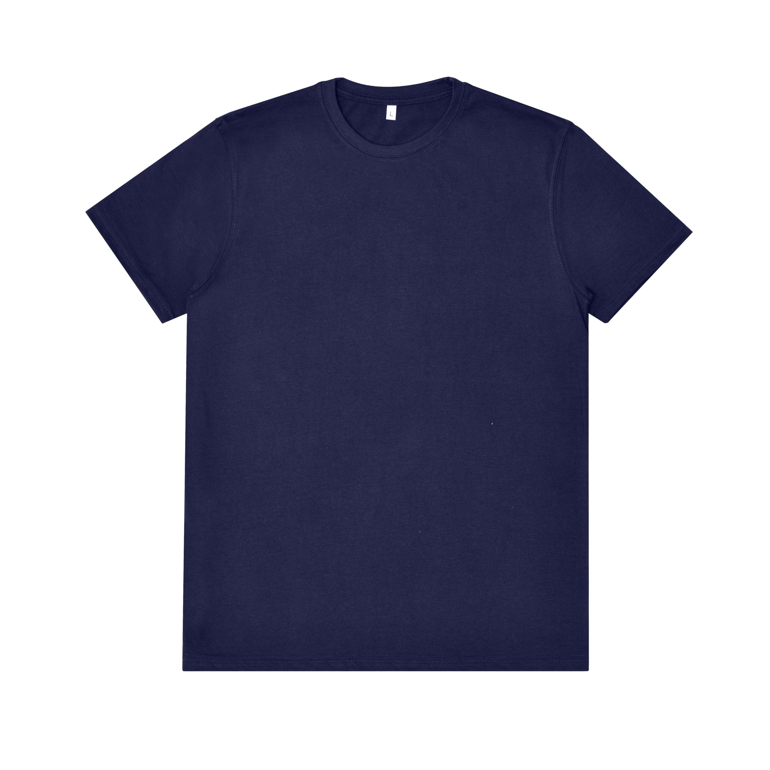 Premium Navy blue Cotton Crew Neck T-Shirt - Regular Fit Blank Tee - t-shirts manufactured by Gold Berg Enterprises, Sialkot Pakistan (wholesale / OEM)
