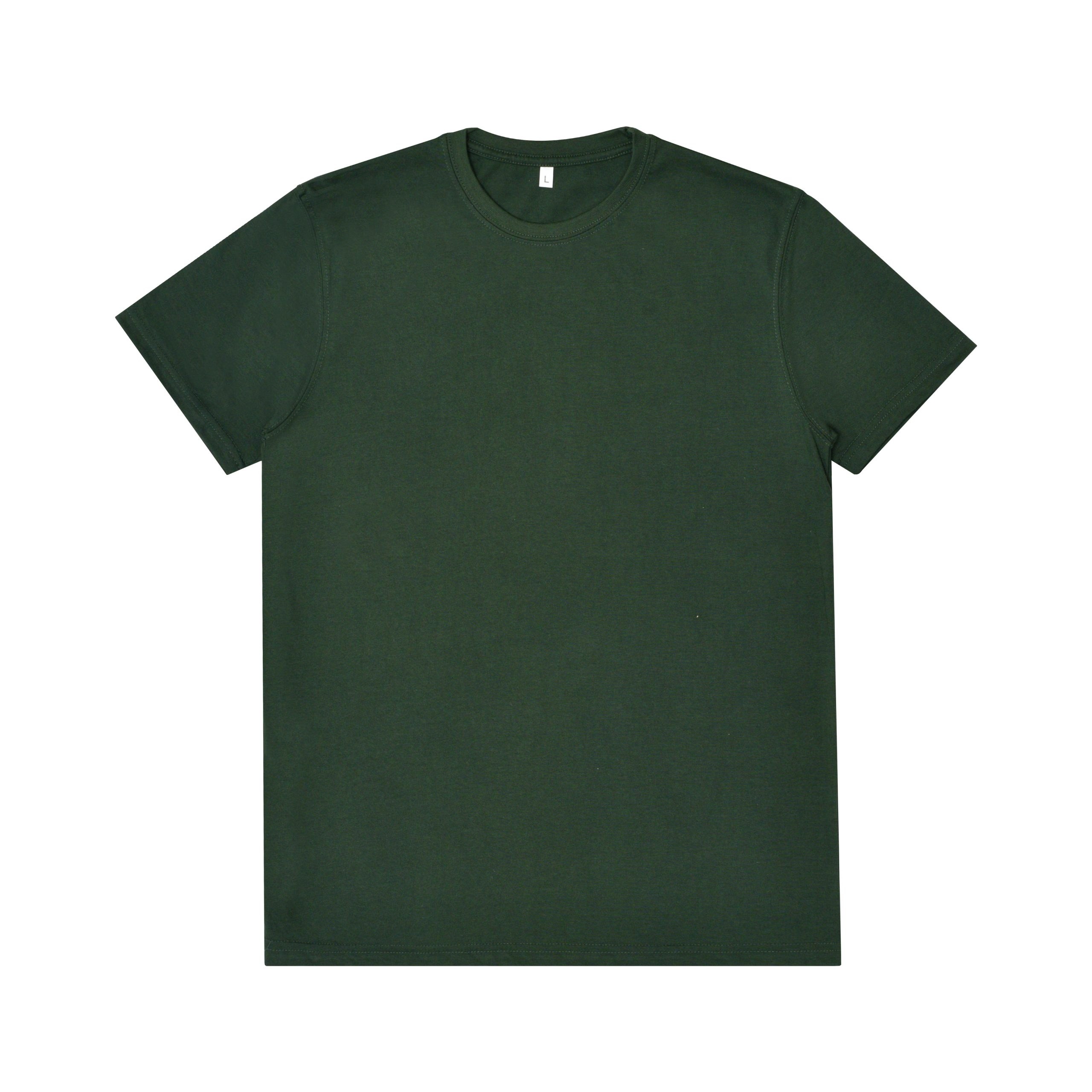 Premium Dark forest green Cotton Crew Neck T-Shirt - Regular Fit Blank Tee - t-shirts manufactured by Gold Berg Enterprises, Sialkot Pakistan (wholesale / OEM)