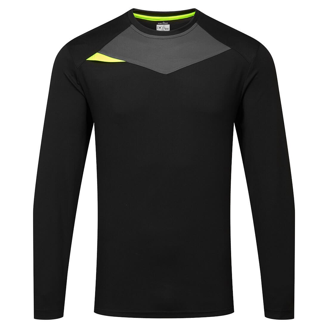 Premium Black Long-Sleeve Cotton T-Shirt - Ribbed Cuffs - Wholesale Bulk Supply - protective sleeves manufactured by Gold Berg Enterprises, Sialkot Pakistan (wholesale / OEM)