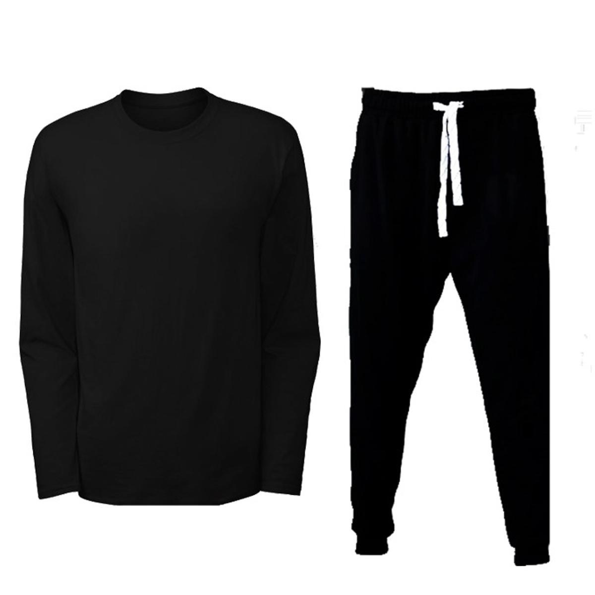 Premium Black 2-Piece Tracksuit Set - Zip Jacket & Joggers - tracksuits and joggers manufactured by Gold Berg Enterprises, Sialkot Pakistan (wholesale / OEM)