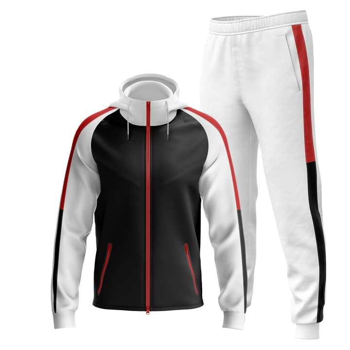 Premium Black 2-Piece Tracksuit Set - Zip Jacket & Joggers - tracksuits and joggers manufactured by Gold Berg Enterprises, Sialkot Pakistan (wholesale / OEM)