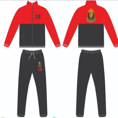 Premium Red 2-Piece Tracksuit Set - Zip Jacket & Joggers - Wholesale Bulk Supply - tracksuits and joggers manufactured by Gold Berg Enterprises, Sialkot Pakistan (wholesale / OEM)