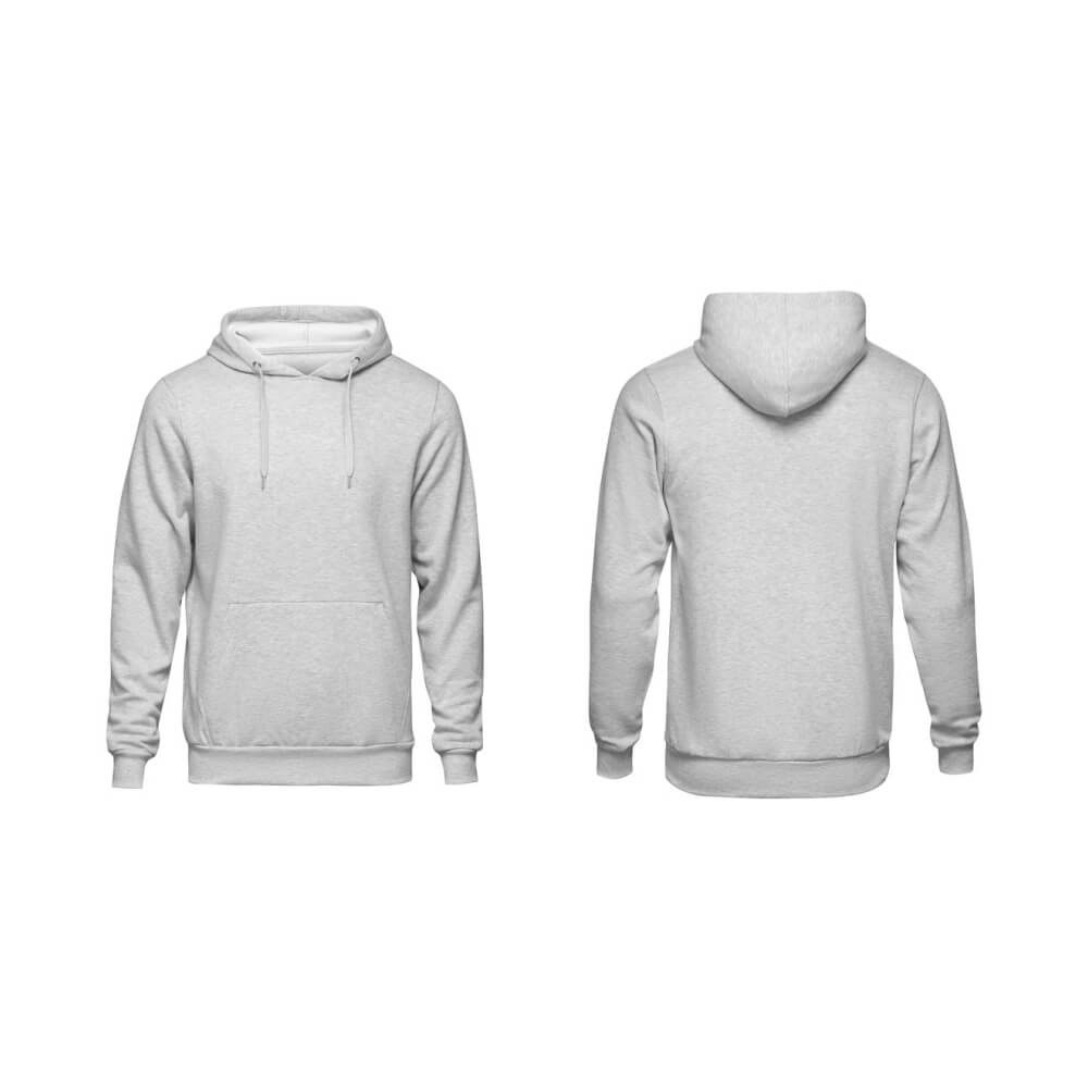 Premium Light heather grey Fleece Pullover Hoodie - Kangaroo Pocket - hoodies manufactured by Gold Berg Enterprises, Sialkot Pakistan (wholesale / OEM)