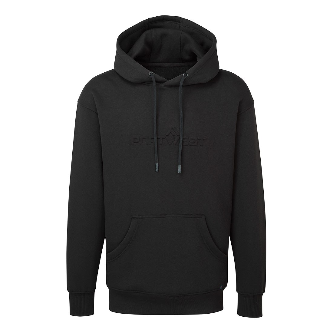 Premium Black Fleece Pullover Hoodie - Kangaroo Pocket & Ribbed Trims - hoodies manufactured by Gold Berg Enterprises, Sialkot Pakistan (wholesale / OEM)