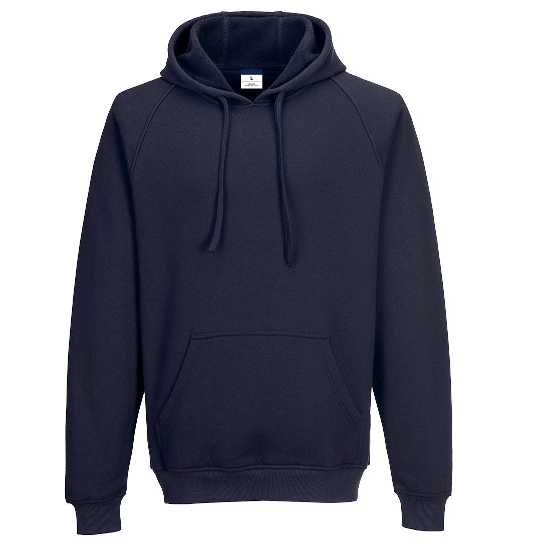 Premium Navy blue Fleece Pullover Hoodie - Kangaroo Pocket & Ribbed Trims - hoodies manufactured by Gold Berg Enterprises, Sialkot Pakistan (wholesale / OEM)