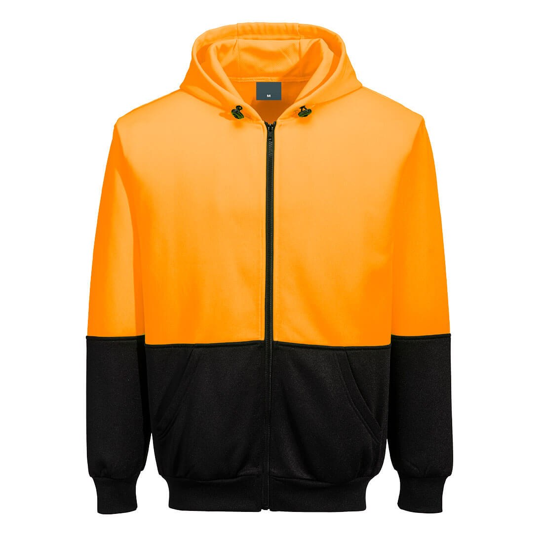 Premium Orange Zip-Up Fleece Hoodie - Kangaroo Pocket & Drawstring Hood - hoodies manufactured by Gold Berg Enterprises, Sialkot Pakistan (wholesale / OEM)