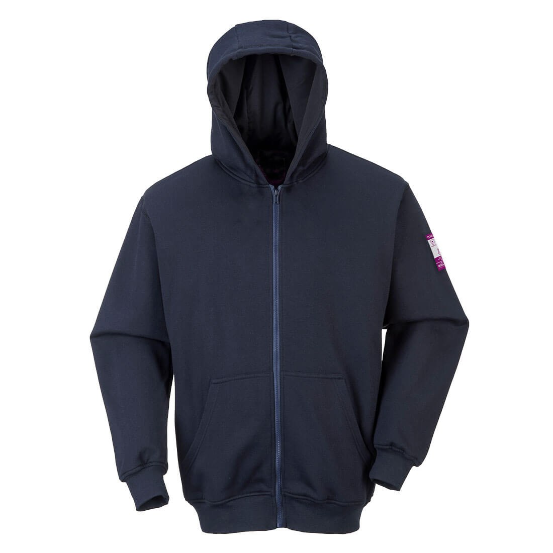 Premium Navy blue Zip-Up Fleece Hoodie - Kangaroo Pocket & Drawstring Hood - hoodies manufactured by Gold Berg Enterprises, Sialkot Pakistan (wholesale / OEM)