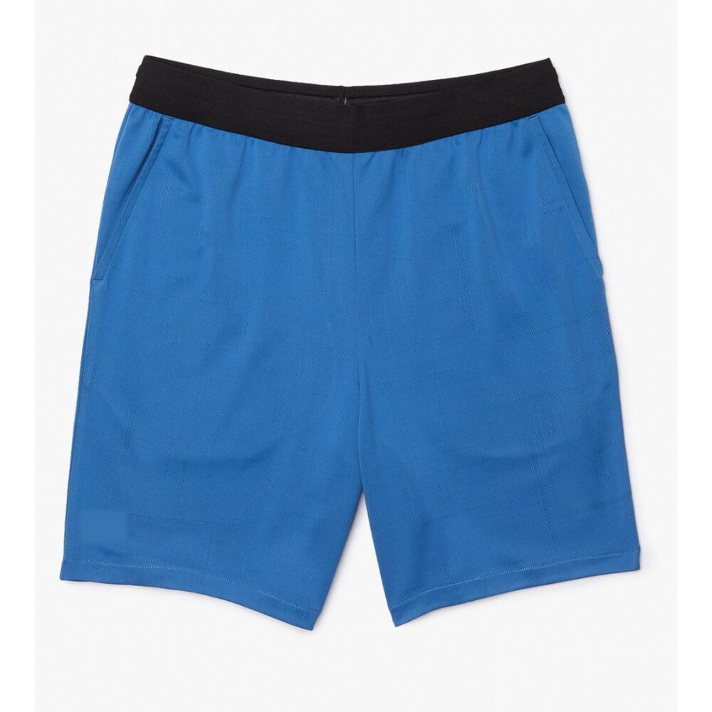 Premium Blue Men's Sports Shorts - Elastic Waist Athletic Shorts - sports shorts manufactured by Gold Berg Enterprises, Sialkot Pakistan (wholesale / OEM)
