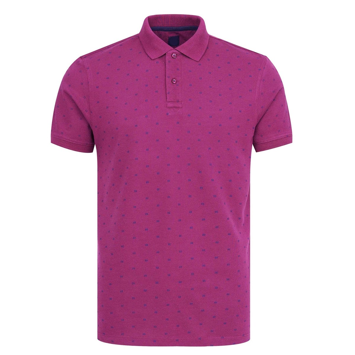 Premium Magenta Short-Sleeve Performance Polo Shirt - Cotton-Rich Pique - protective sleeves manufactured by Gold Berg Enterprises, Sialkot Pakistan (wholesale / OEM)