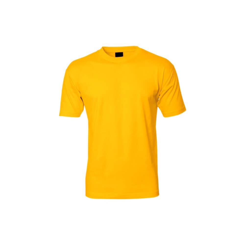 Premium Yellow Cotton Crew Neck T-Shirt - Regular Fit Blank Tee - t-shirts manufactured by Gold Berg Enterprises, Sialkot Pakistan (wholesale / OEM)