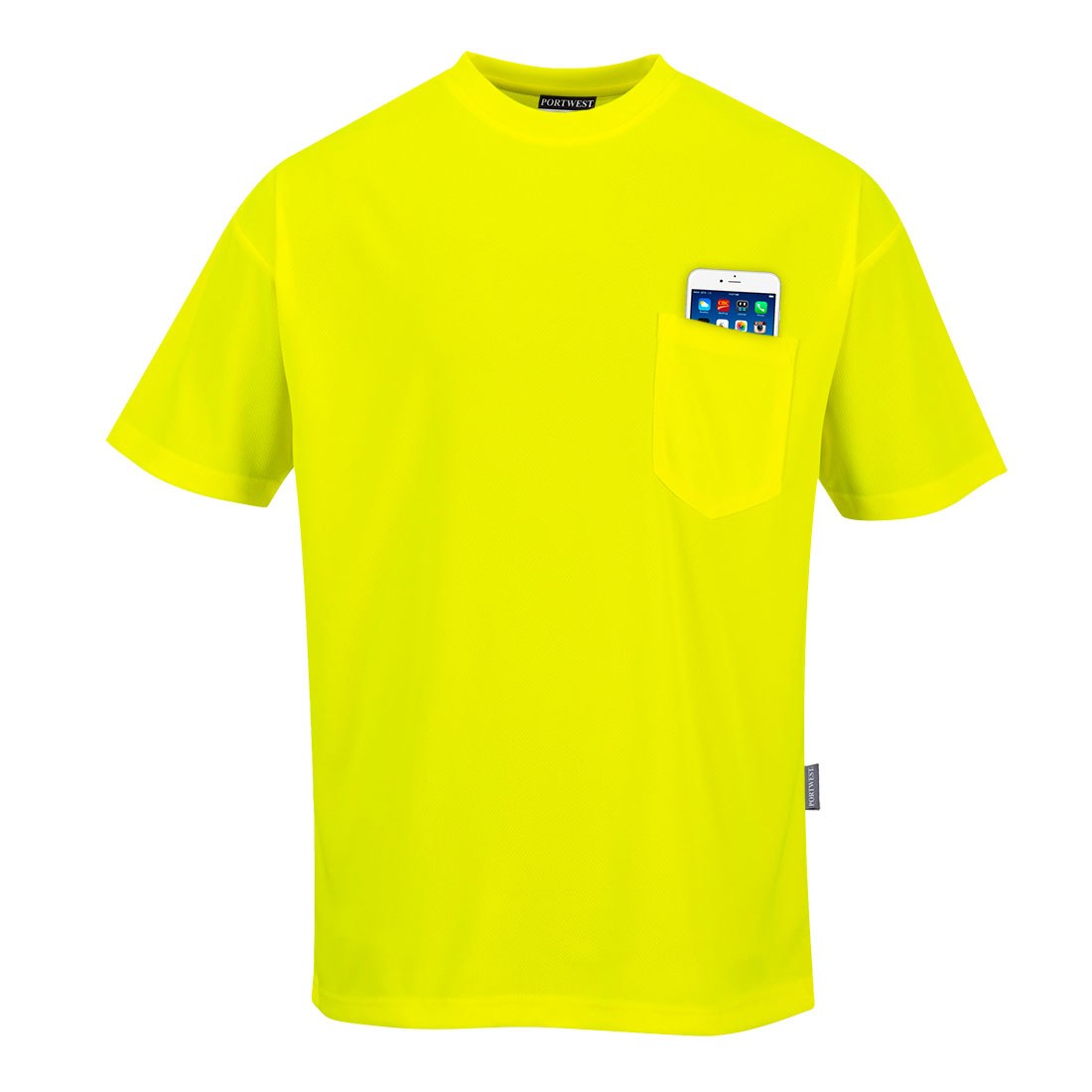 Premium Hi-vis yellow Cotton Crew Neck T-Shirt - Regular Fit Blank Tee - t-shirts manufactured by Gold Berg Enterprises, Sialkot Pakistan (wholesale / OEM)