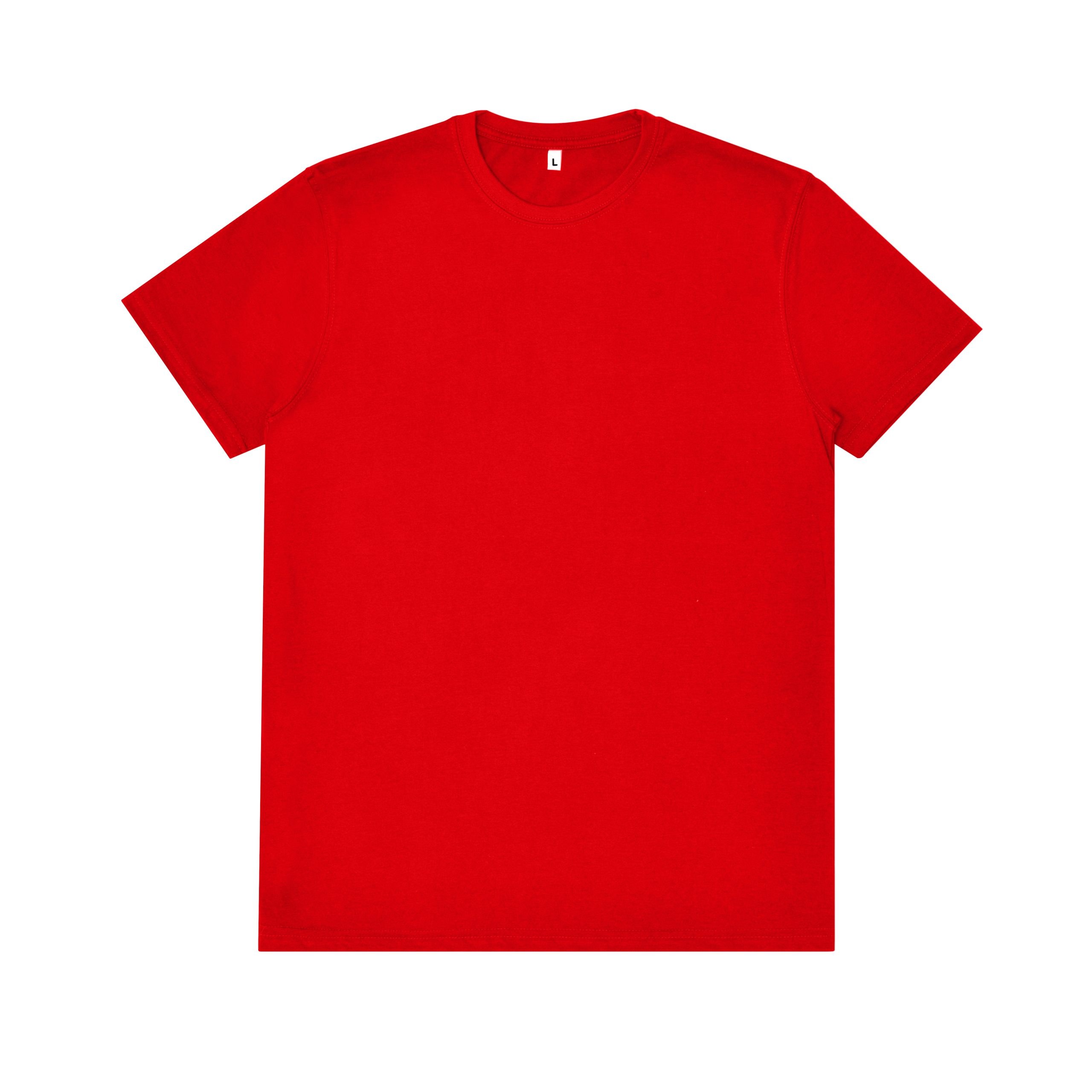 Premium Red Cotton Crew Neck T-Shirt - Regular Fit Blank Tee - t-shirts manufactured by Gold Berg Enterprises, Sialkot Pakistan (wholesale / OEM)