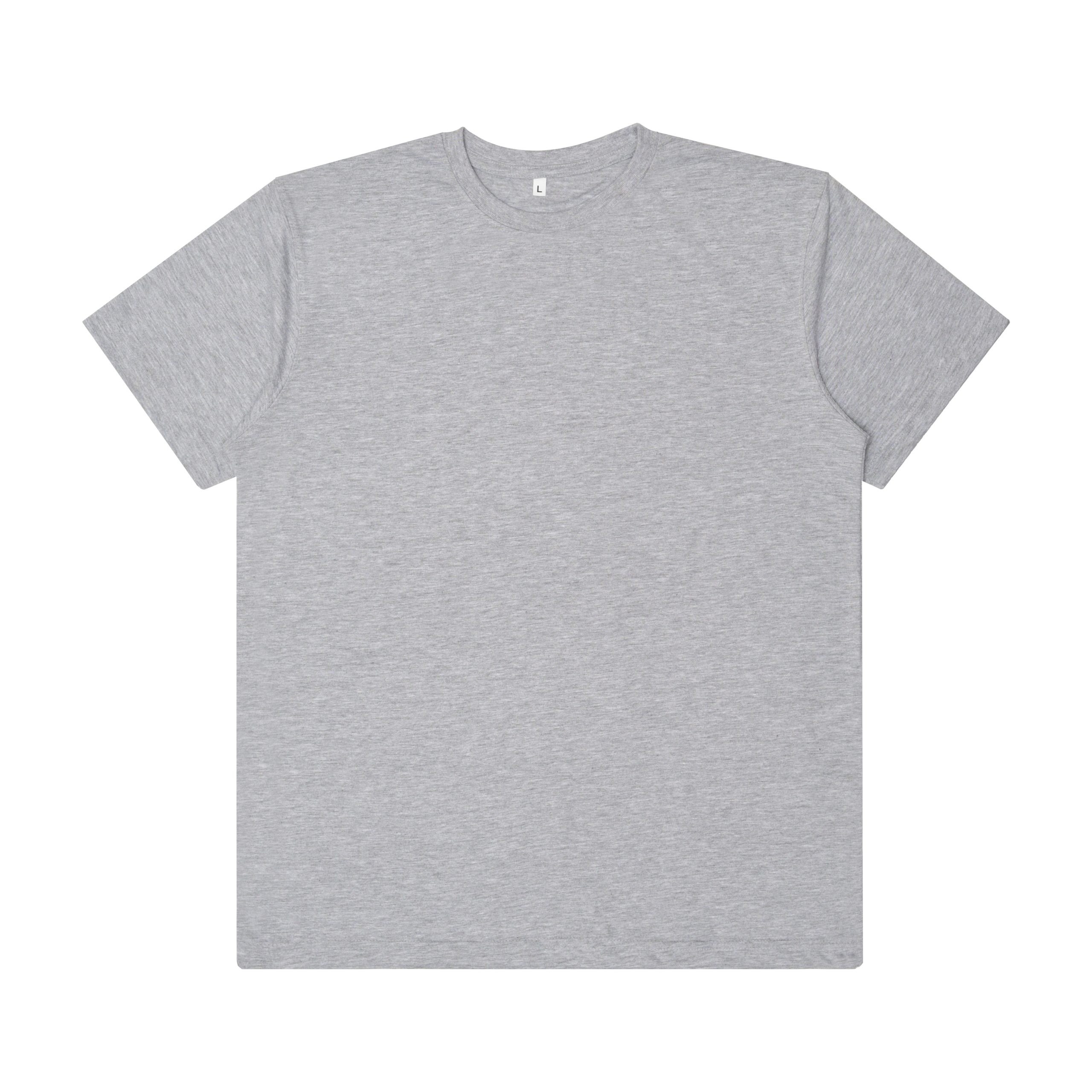 Premium Grey Cotton Crew Neck T-Shirt - Regular Fit Blank Tee - t-shirts manufactured by Gold Berg Enterprises, Sialkot Pakistan (wholesale / OEM)
