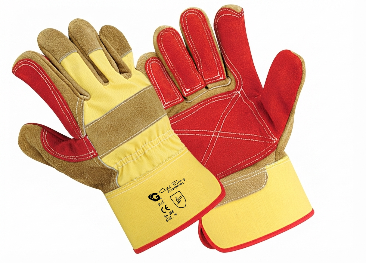 Professional Rigger Gloves - Safety Cuff Protection - rigger gloves manufactured by Gold Berg Enterprises, Sialkot Pakistan (wholesale / OEM)