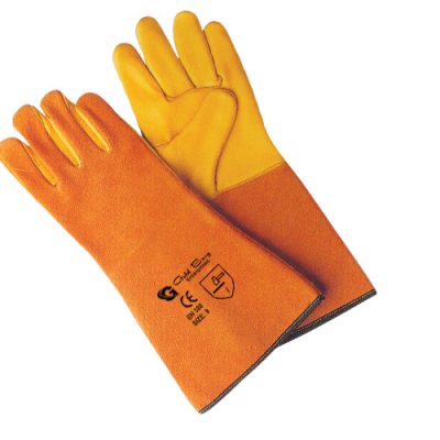 Professional Welding Gloves - Gauntlet Cuff Protection - welding gloves manufactured by Gold Berg Enterprises, Sialkot Pakistan (wholesale / OEM)