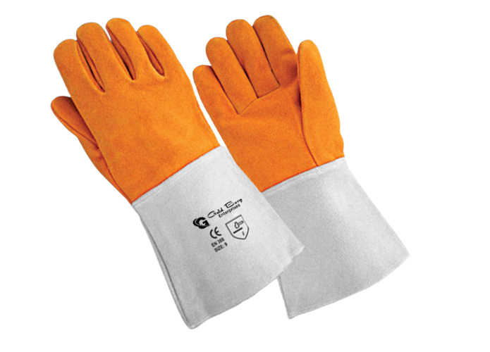 Pro-Grade Welding Gloves - EN 12477 Certified - welding gloves manufactured by Gold Berg Enterprises, Sialkot Pakistan (wholesale / OEM)