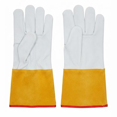 Heavy-Duty Welding Gloves - Gauntlet Cuff Protection - welding gloves manufactured by Gold Berg Enterprises, Sialkot Pakistan (wholesale / OEM)