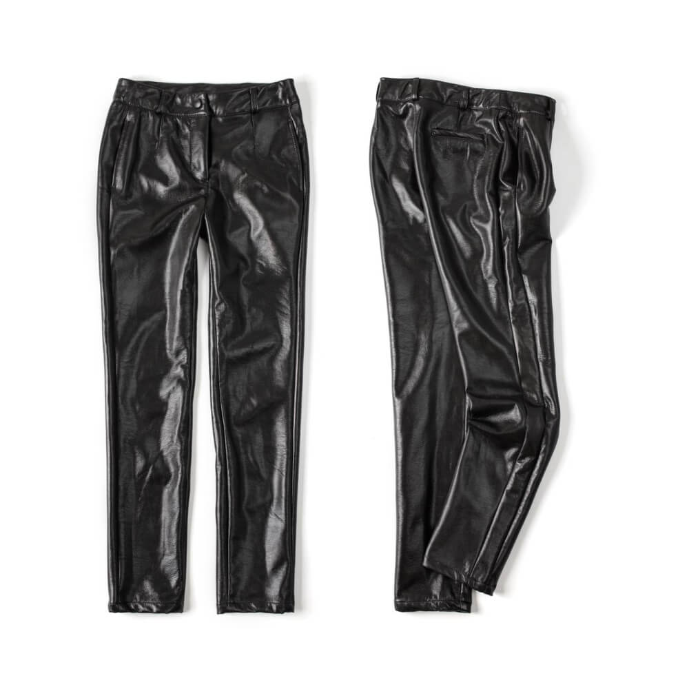 Premium Cowhide Leather Pants - Wide Leg Trouser Design Export Quality - leather pants manufactured by Gold Berg Enterprises, Sialkot Pakistan (wholesale / OEM)