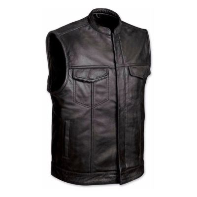 Premium Cowhide Leather Vests - Lightweight Summer Design Export Quality - leather vests manufactured by Gold Berg Enterprises, Sialkot Pakistan (wholesale / OEM)