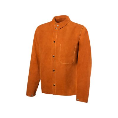 Premium Split Cowhide Leather Welding Jackets - Reinforced 36-Inch Design Export Quality - welding jackets manufactured by Gold Berg Enterprises, Sialkot Pakistan (wholesale / OEM)
